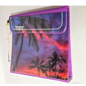 2022–2024 Mead Trapper Keeper Binder with 6 Folders – Retro 80s Style Palms